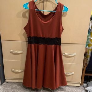 Maroon flow dress